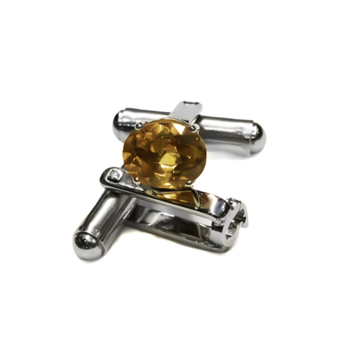 Boutons de manchettes en or gris – Image 3