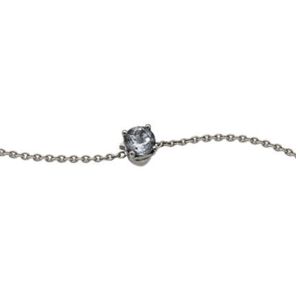 Bracelet en acier & aigue marine