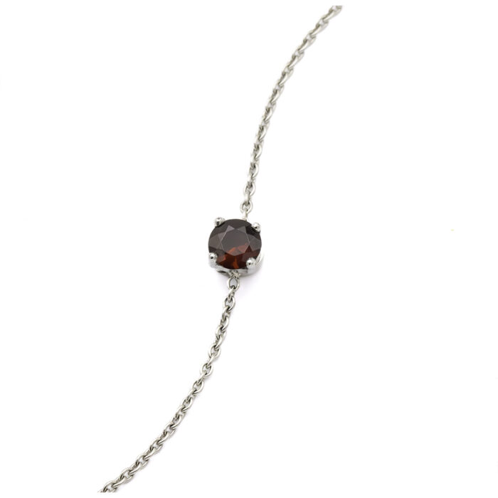 Bracelet en acier & Grenat