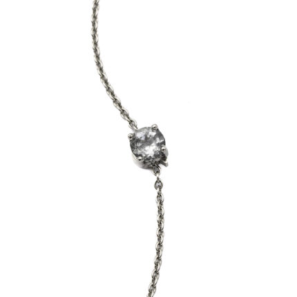 Bracelet en acier & Cristal de roche