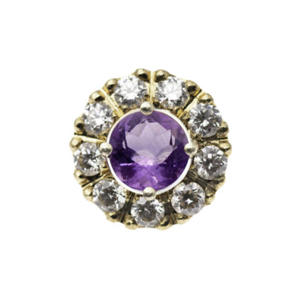 Fleur sauvage amethyste parée de diamants