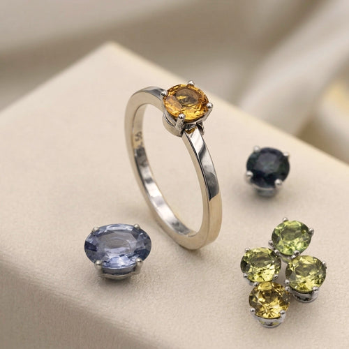 Bague acier Saphir - Sagesse & Sérénité