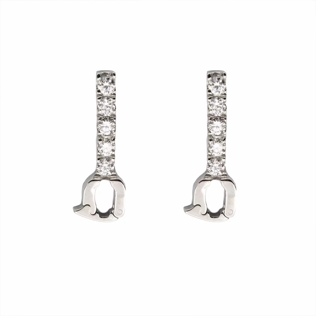 Boucles d'Oreilles Sertis de Diamants
