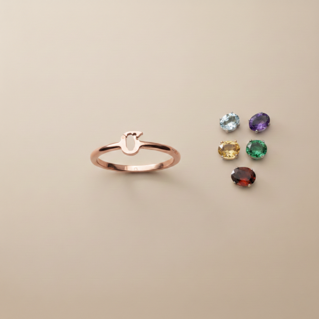 Customizable rose gold ring