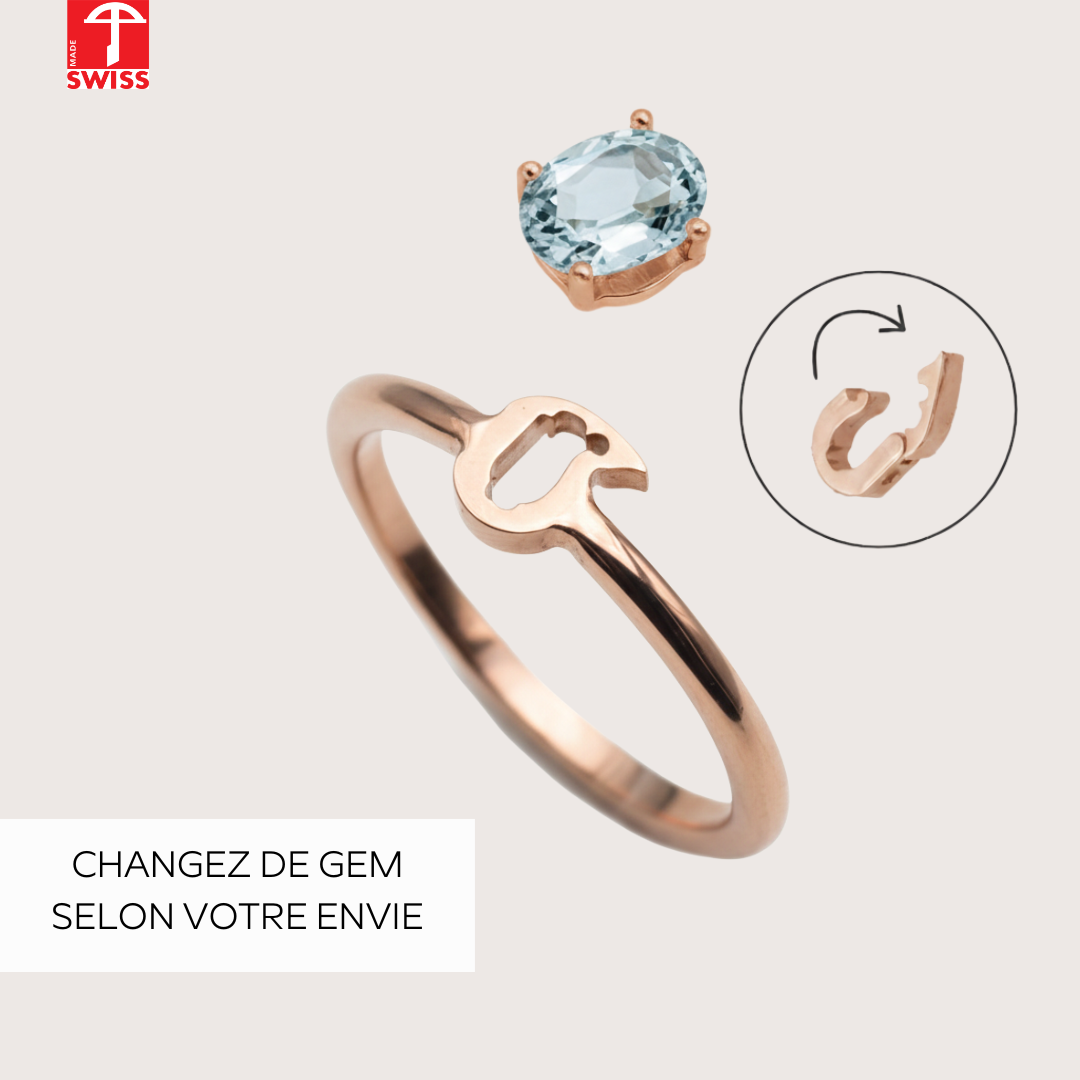 Customizable rose gold ring