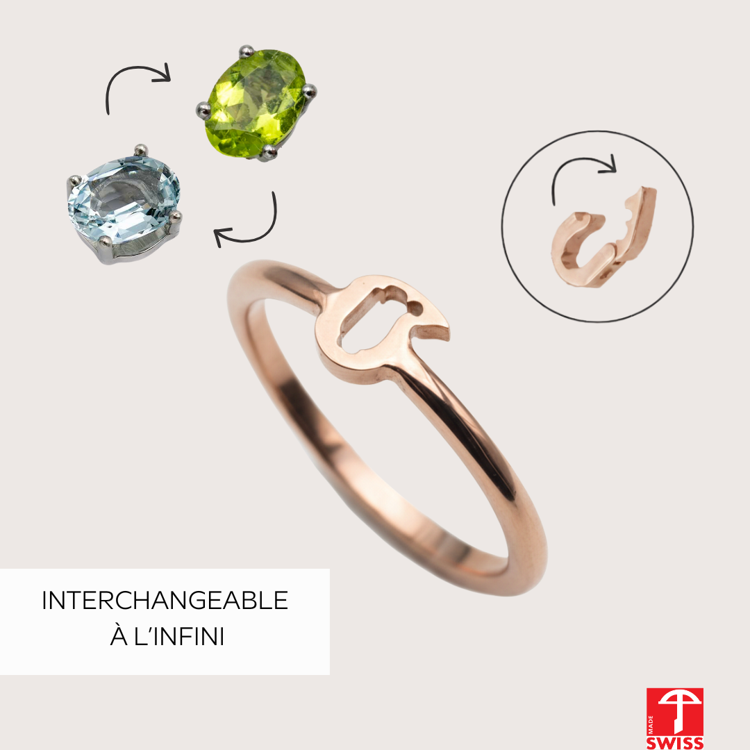 Customizable rose gold ring