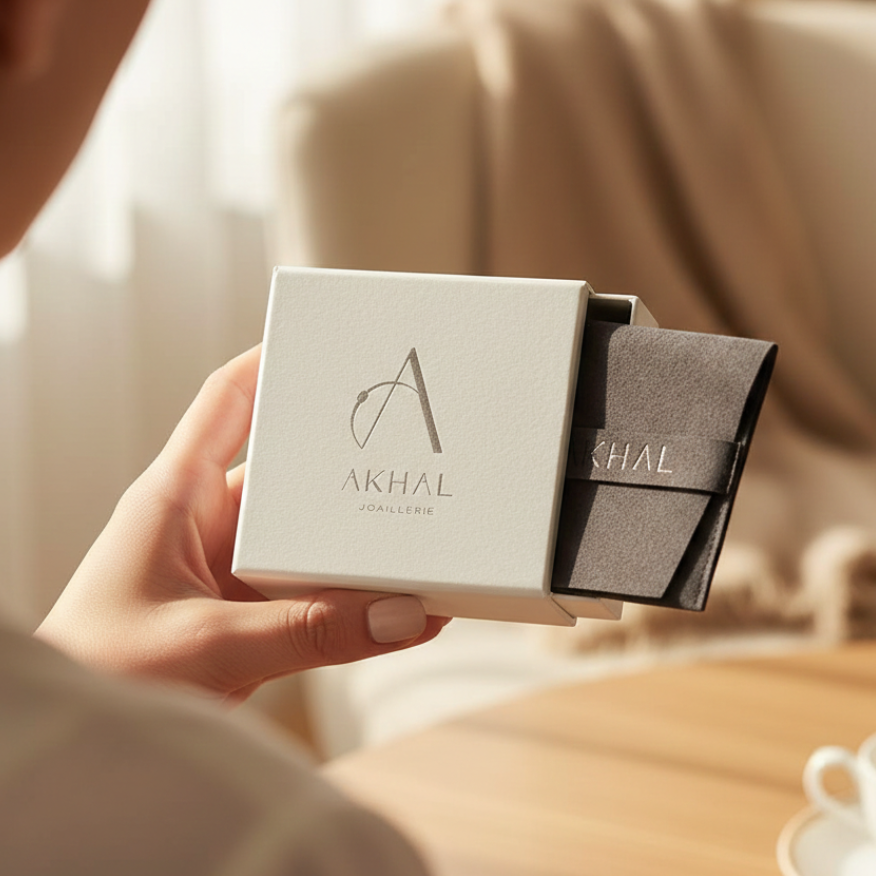 Bijou Akhal offert en cadeau, symbole d'un moment de vie Image