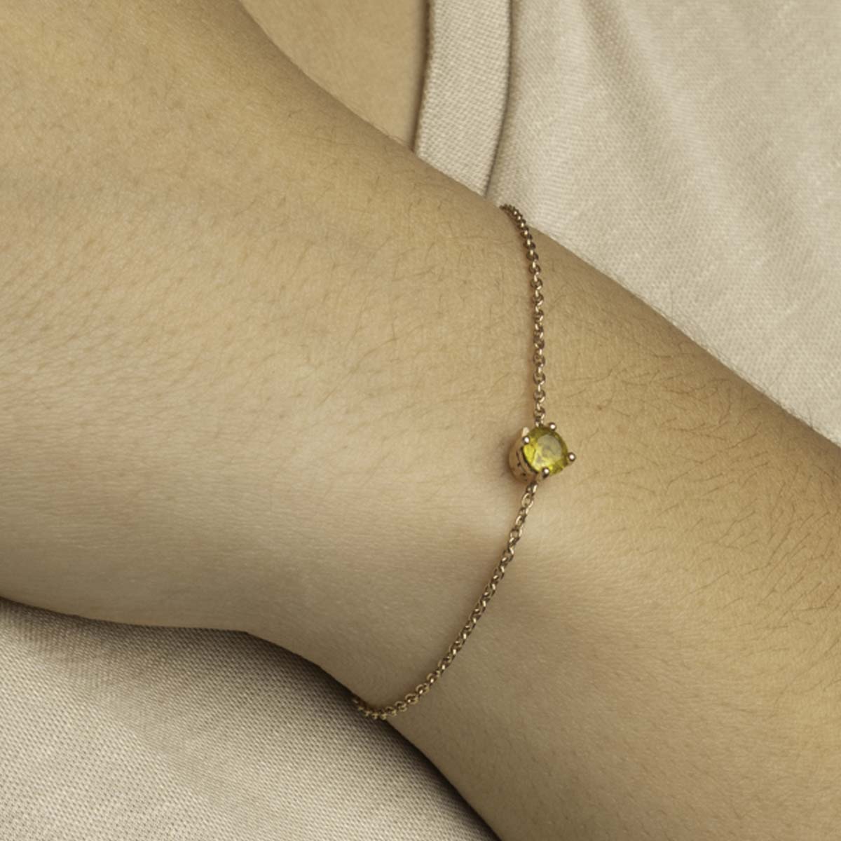 Bracelet Akhal or rose avec tourmaline, avis client Émilie Image