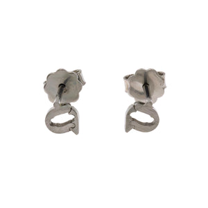 Grey gold stud earrings