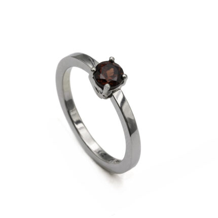 garnet steel ring